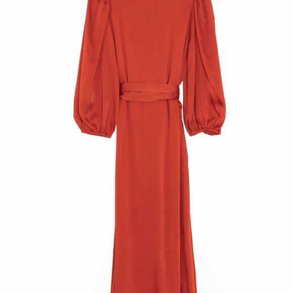 Dress Belted_Long 3/4 Sleeve_NWoT_Mango_Size 6/8/M - Picture 4 of 8